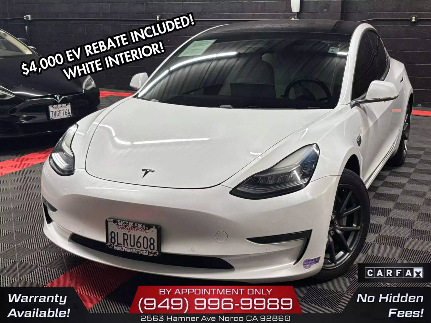 2019 Tesla Model 3 Standard Range Plus — Sedan — 97,023 mi — Norco, CA