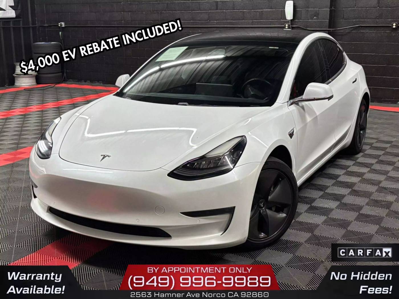 2019 Tesla Model 3 Standard Range Plus — Sedan — 111,500 mi — Norco, CA