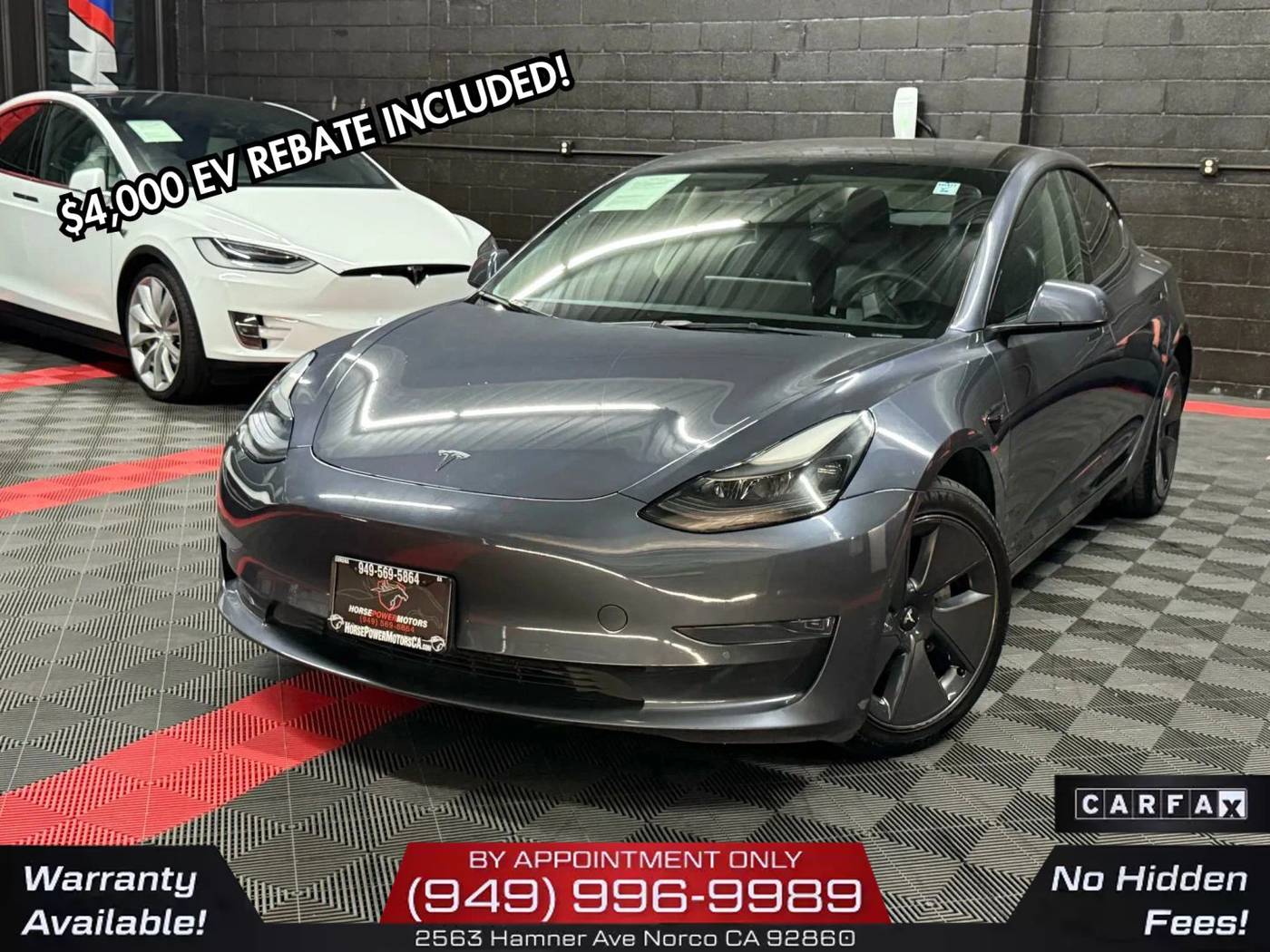 2022 Tesla Model 3 Standard Range Plus — Sedan — 121,741 mi — Norco, CA
