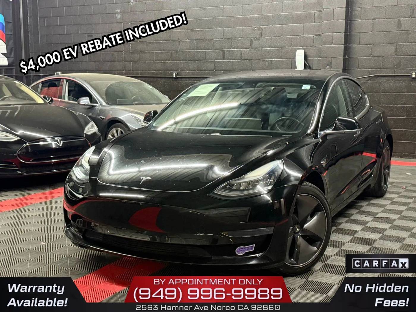 2019 Tesla Model 3 Standard Range Plus — Sedan — 58,492 mi — Norco, CA