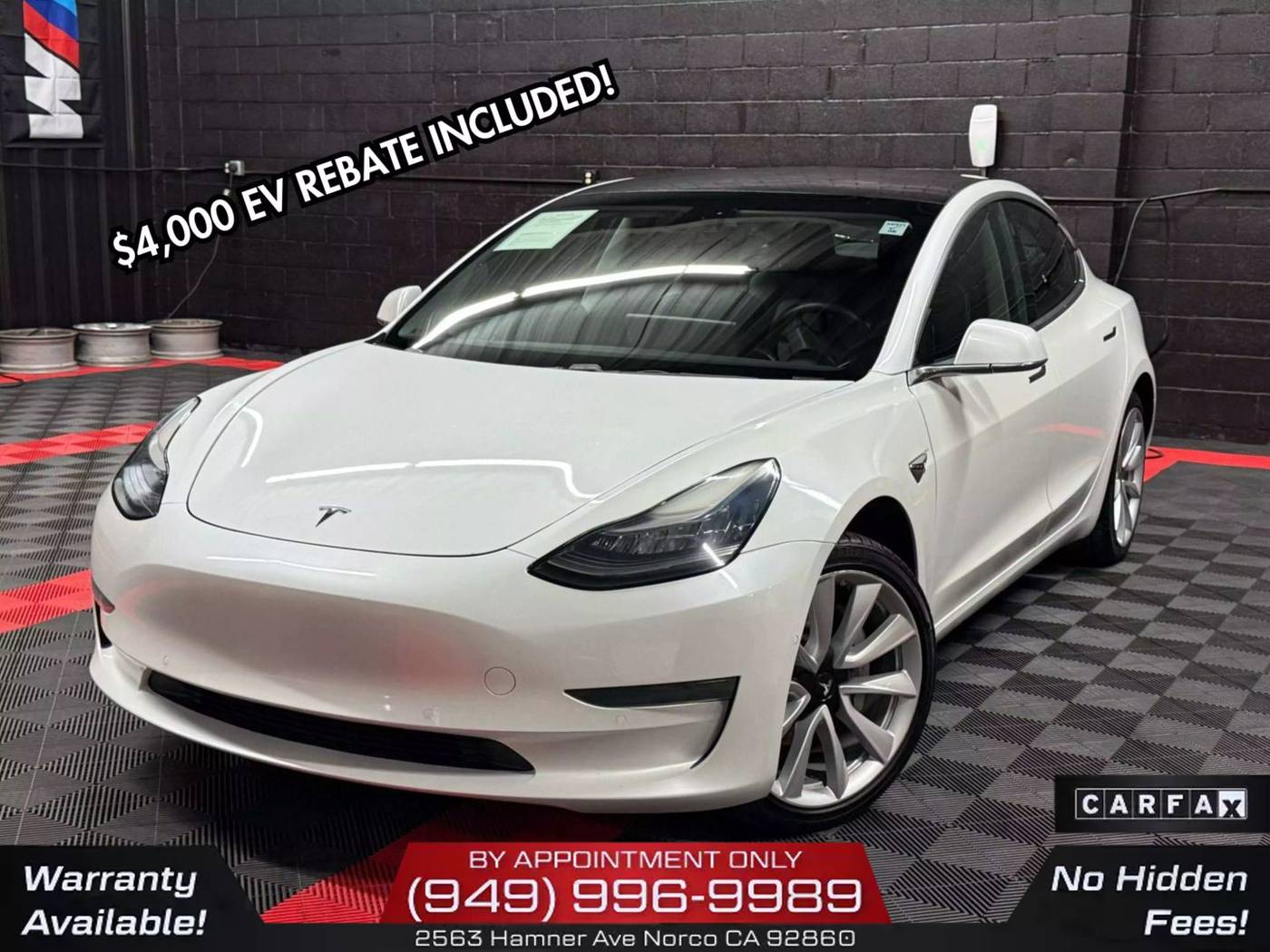 2019 Tesla Model 3 Standard Range Plus — Sedan — 102,990 mi — Norco, CA