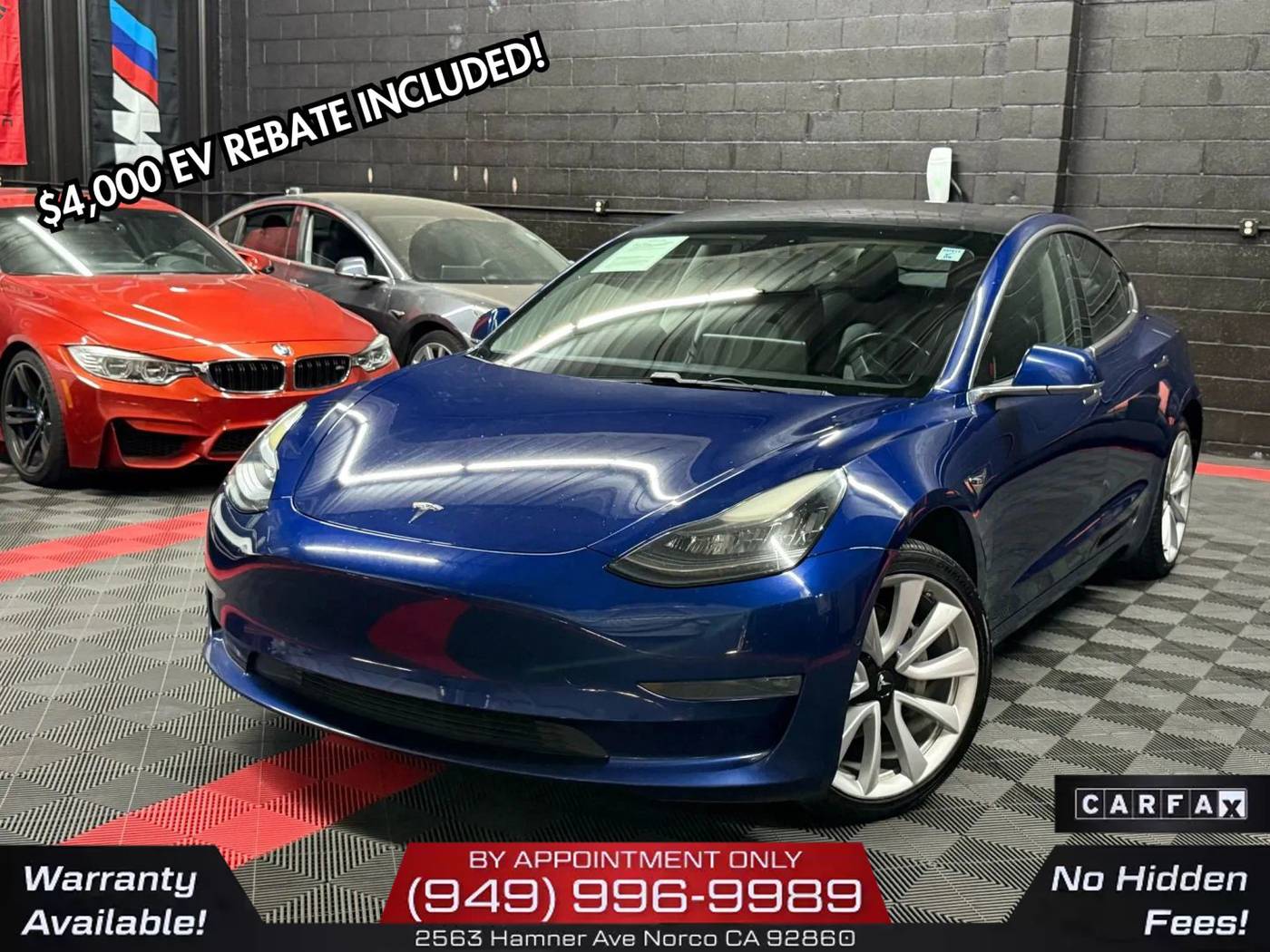 2018 Tesla Model 3 Mid Range — Sedan — 134,680 mi — Norco, CA