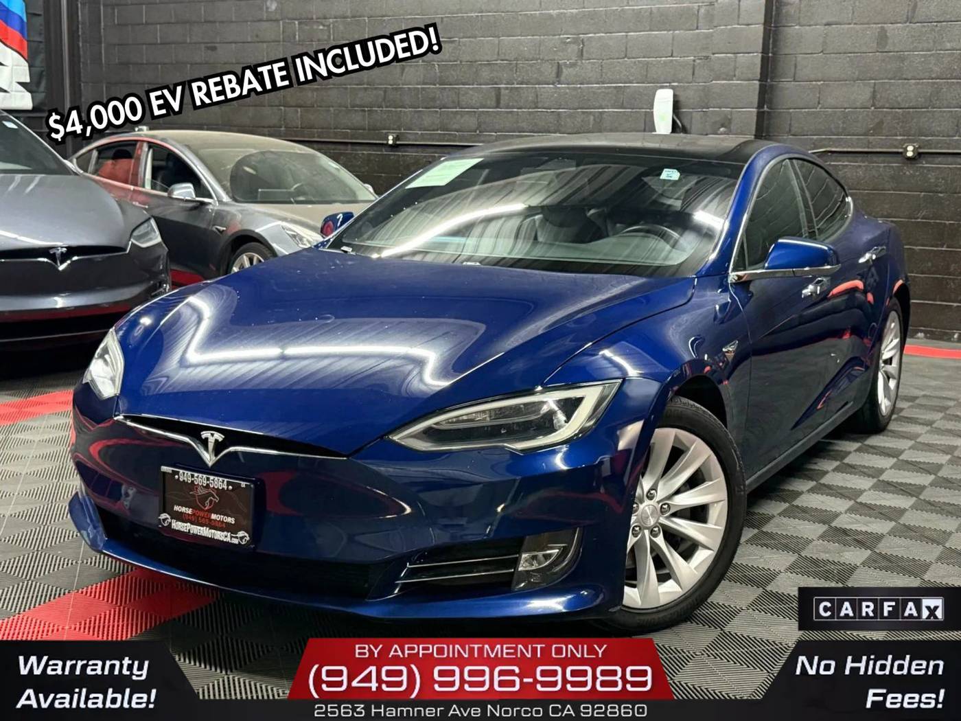 2018 Tesla Model S 75D — Hatchback — 71,662 mi — Norco, CA