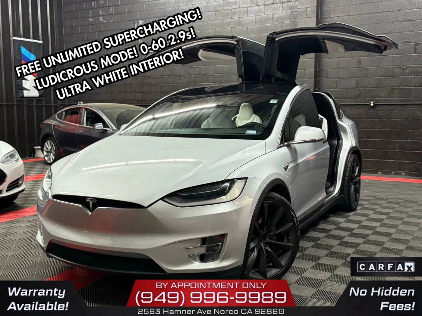 2016 Tesla Model X P100D — SUV — 61,480 mi — Norco, CA