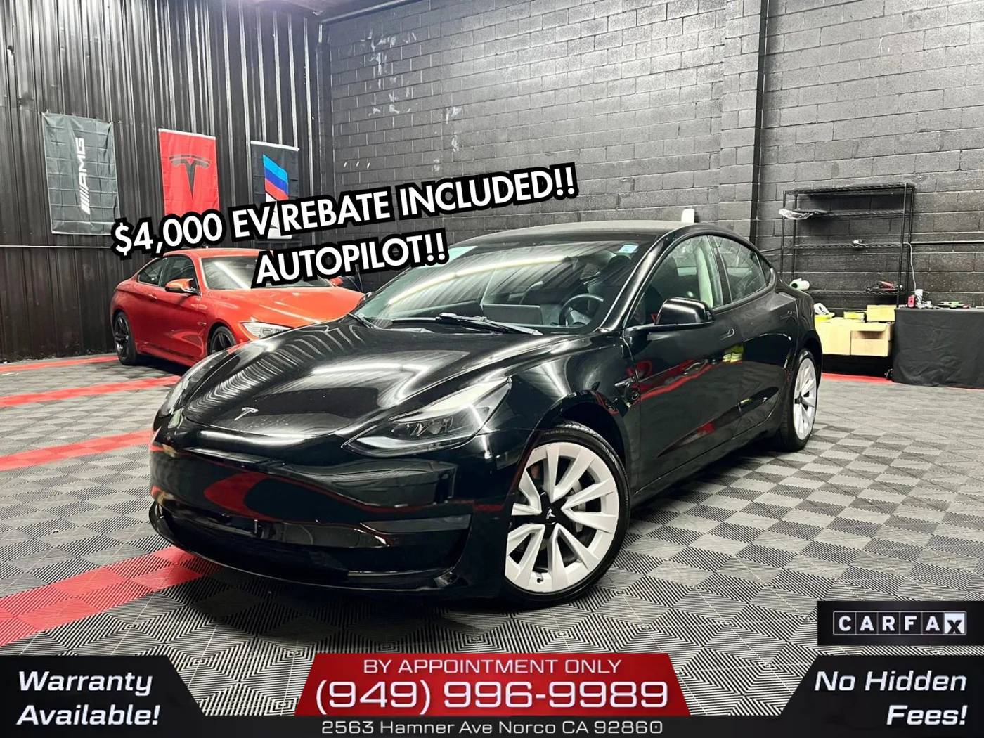 2022 Tesla Model 3 Standard Range Plus — Sedan — 117,412 mi — Norco, CA