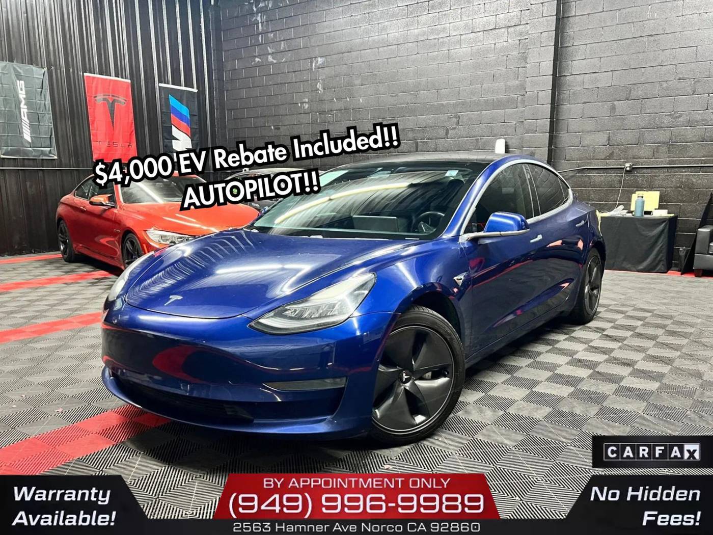 2020 Tesla Model 3 Standard Range Plus — Sedan — 94,694 mi — Norco, CA