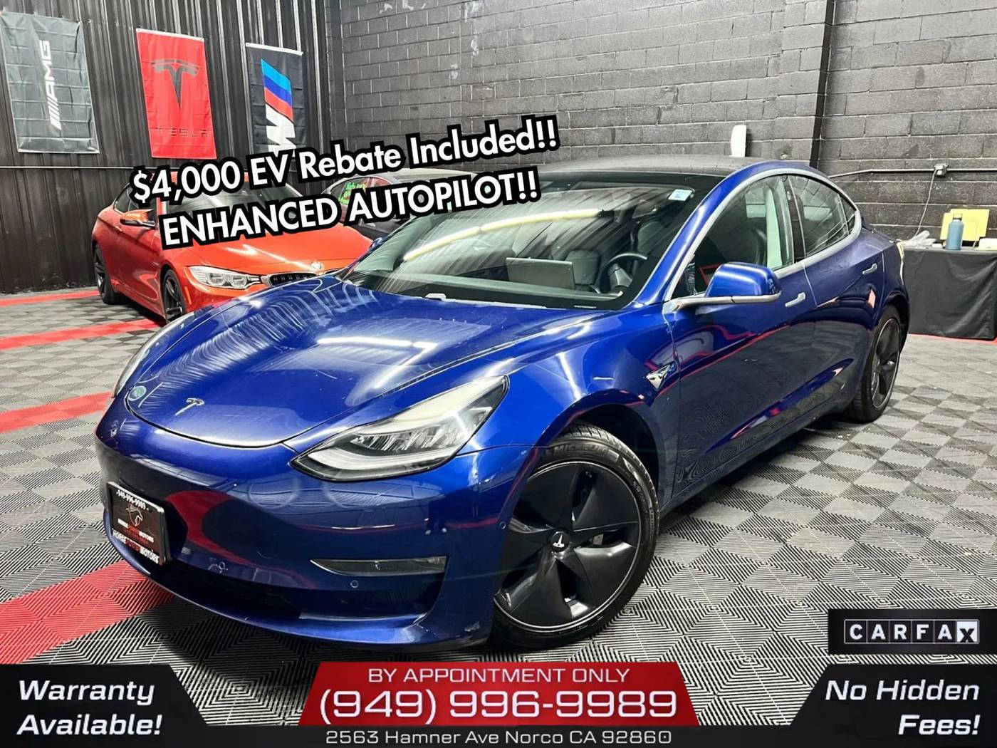 2018 Tesla Model 3 Long Range — Sedan — 110,899 mi — Norco, CA