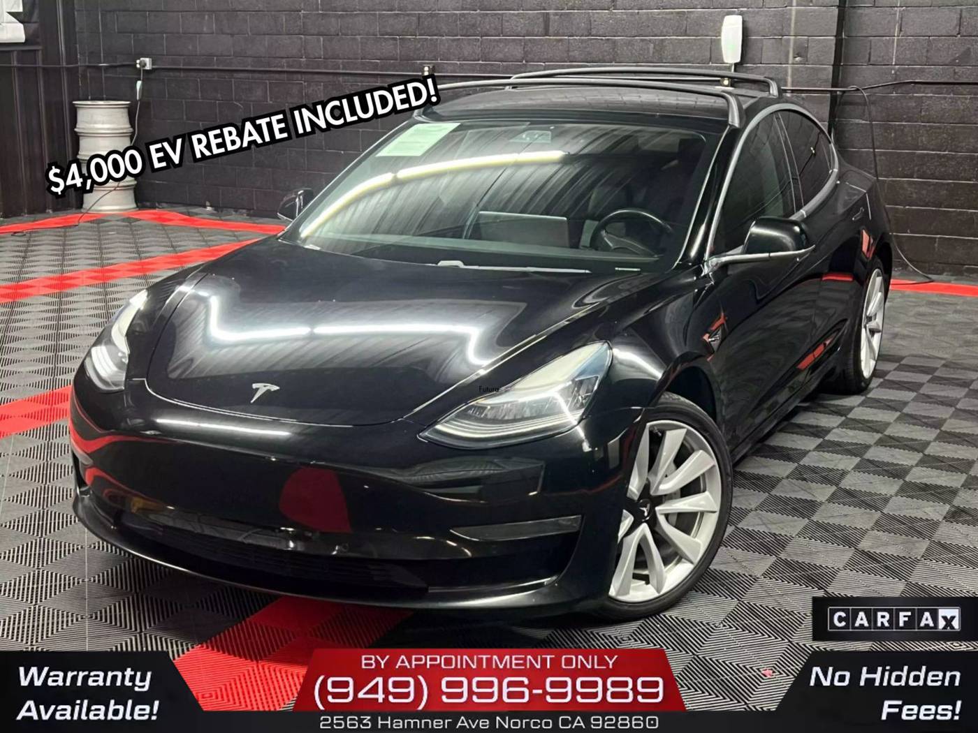 2019 Tesla Model 3 Long Range — Sedan — 116,580 mi — Norco, CA