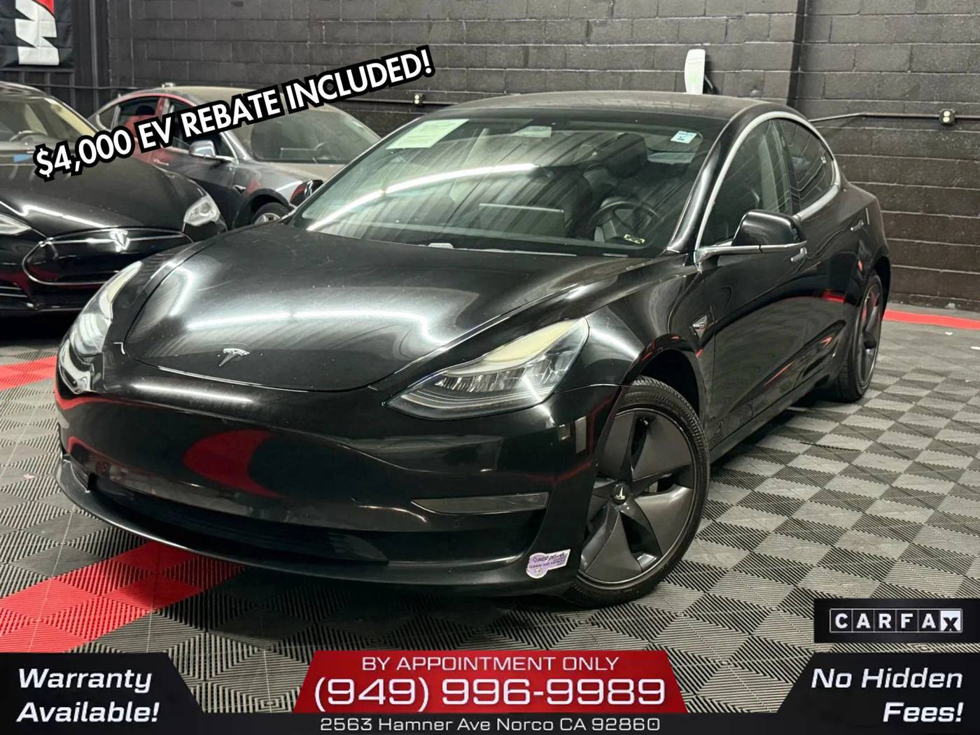 2019 Tesla Model 3 Standard Range Plus — Sedan — 119,717 mi — Norco, CA
