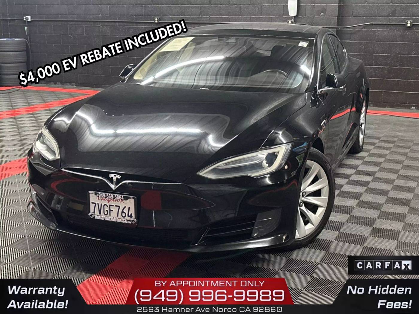 2016 Tesla Model S 75 — Hatchback — 74,294 mi — Norco, CA
