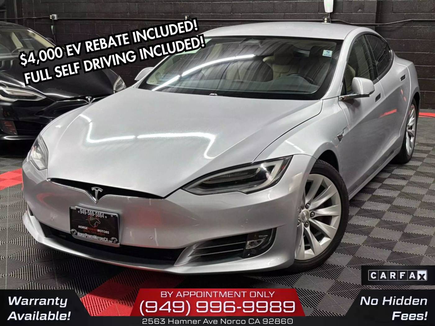 2017 Tesla Model S 90D — Hatchback — 56,507 mi — Norco, CA
