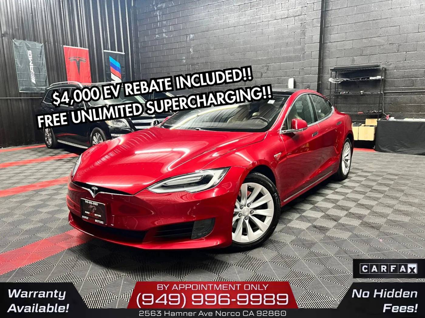2016 Tesla Model S 75 — Hatchback — 127,278 mi — Norco, CA