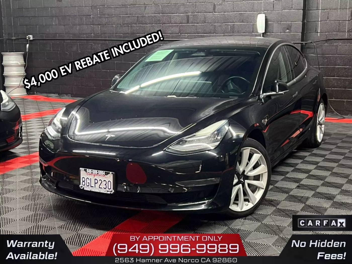2018 Tesla Model 3 Long Range — Sedan — 114,988 mi — Norco, CA