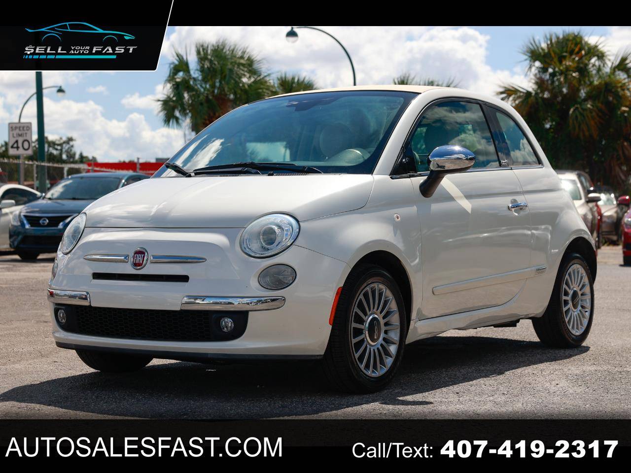 2012 FIAT 500 Lounge — Convertible — 62,960 mi — Orlando, FL