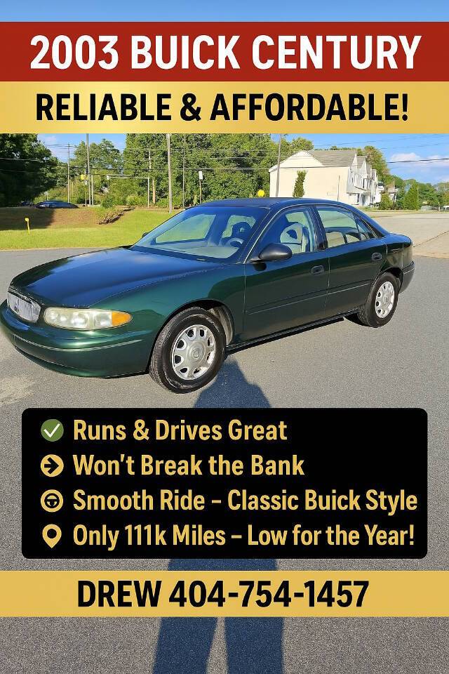 2003 Buick Century Custom — Sedan — 111,737 mi — Mableton, GA