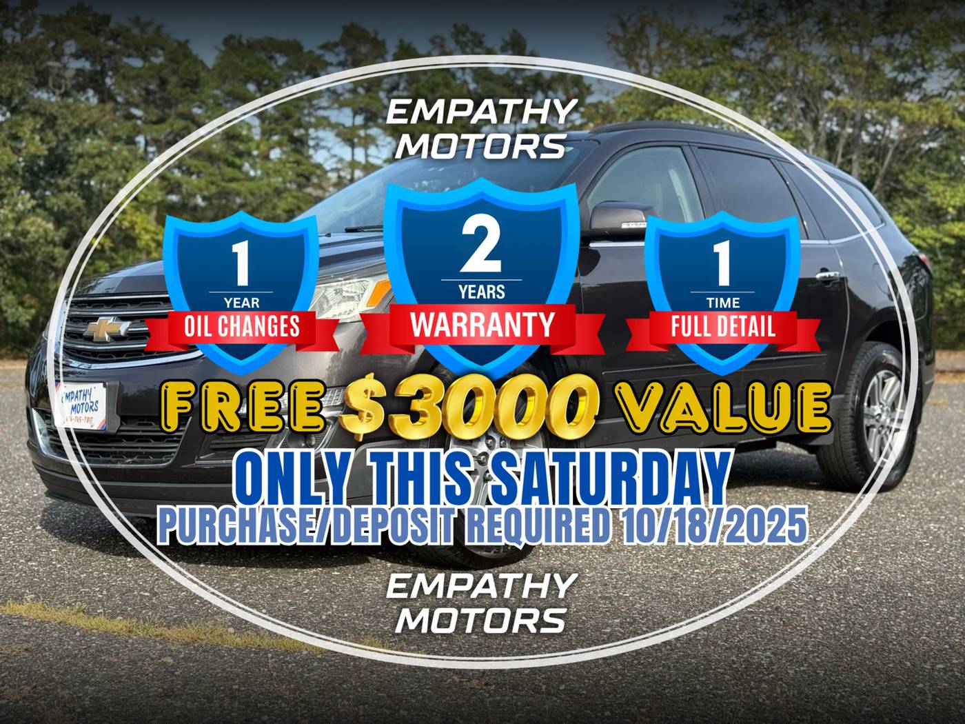 2017 Chevrolet Traverse LT — SUV — 125,242 mi — Millville, NJ