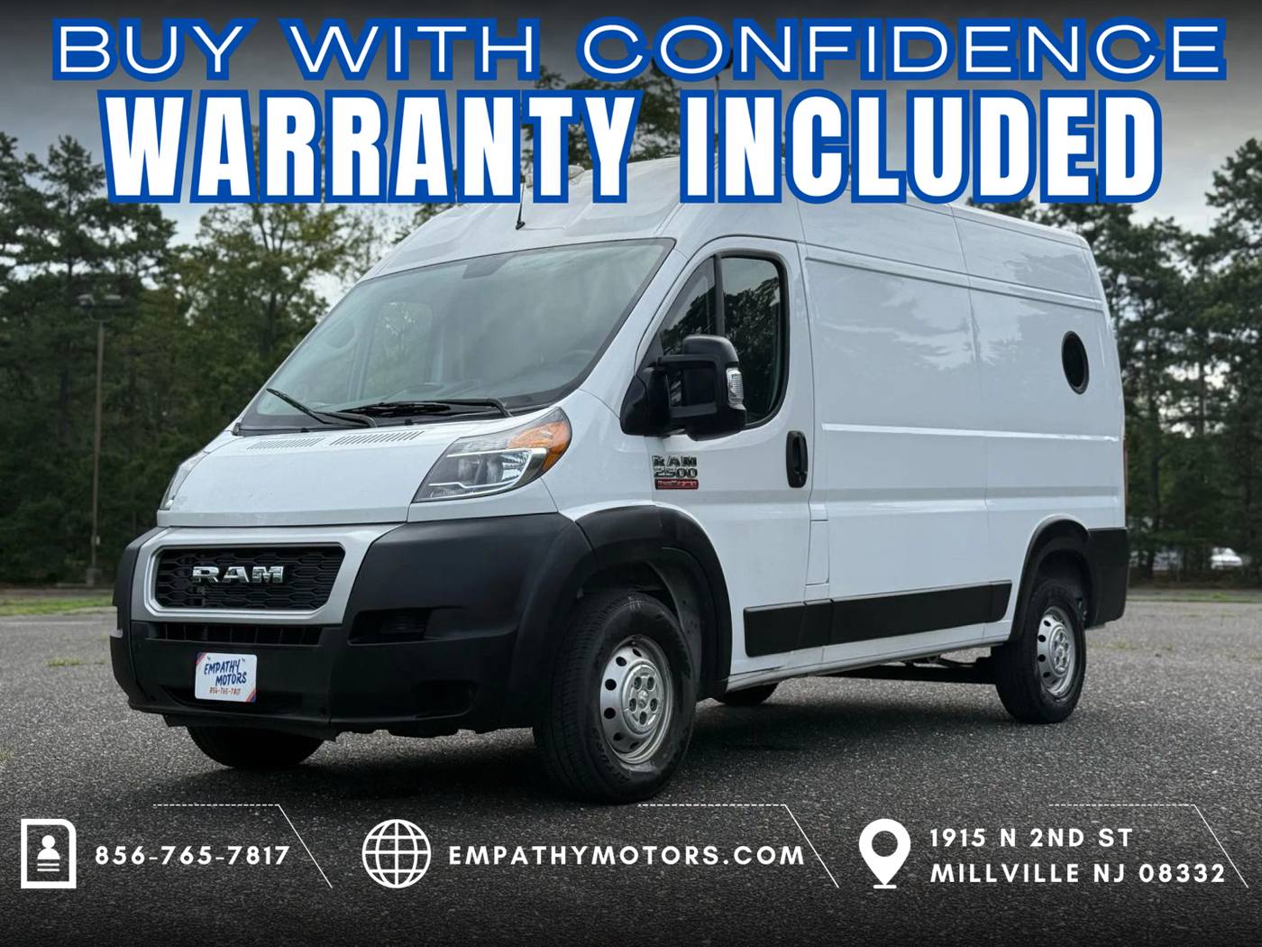 2019 Ram ProMaster Cargo Van 2500 — Cargo Van — 110,312 mi — Millville, NJ