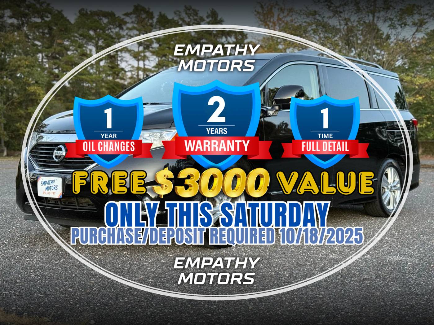 2015 Nissan Quest Platinum — Minivan — 67,860 mi — Millville, NJ