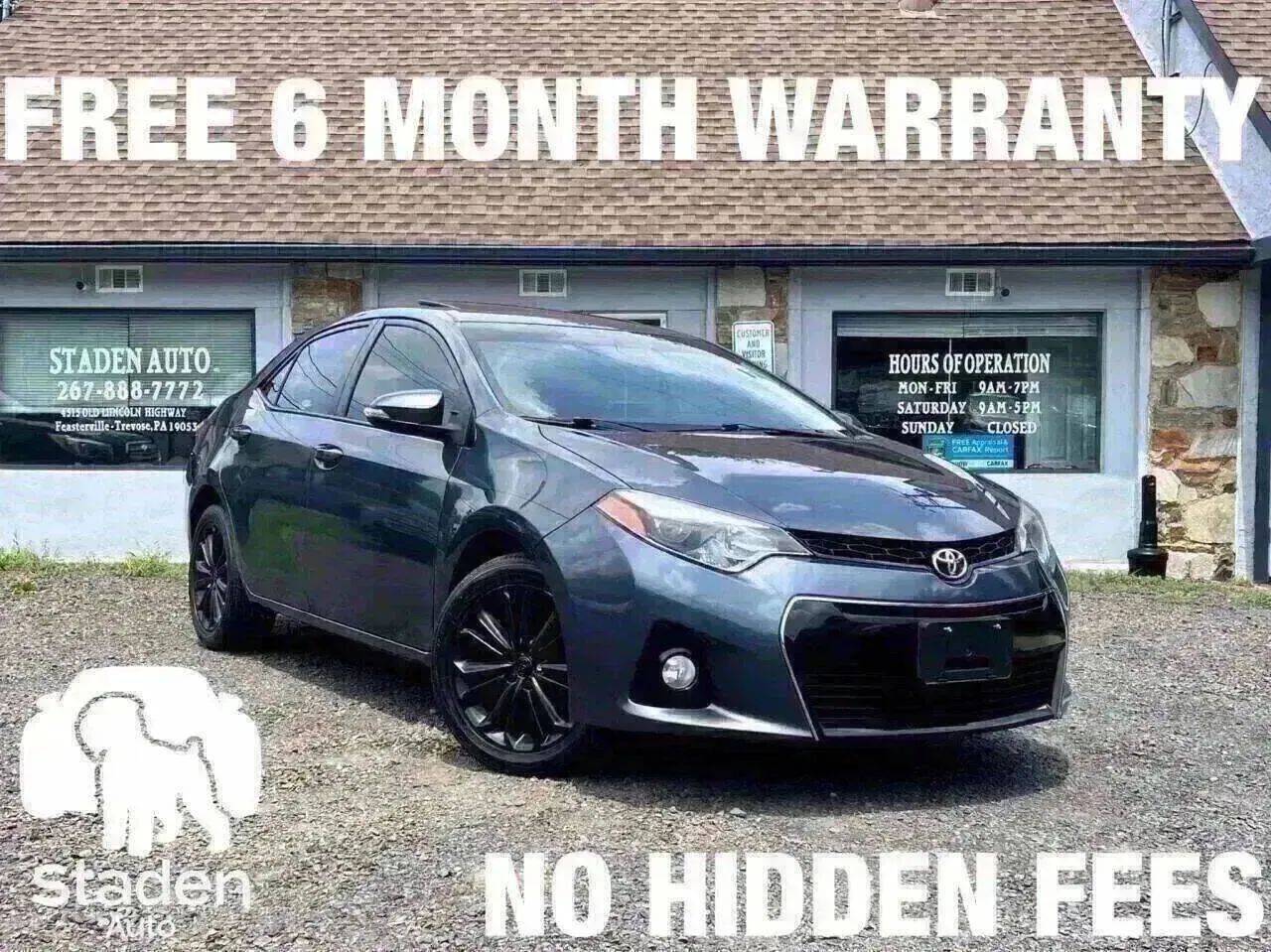 2015 Toyota Corolla S Plus — Sedan — 91,393 mi — Feasterville Trevose, PA