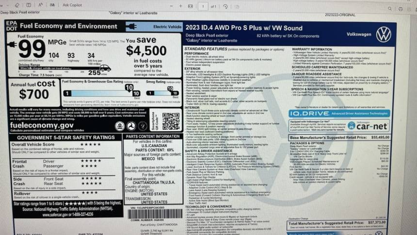 2023 Volkswagen ID.4 Pro S Plus — SUV — 13,987 mi — Las Vegas, NV