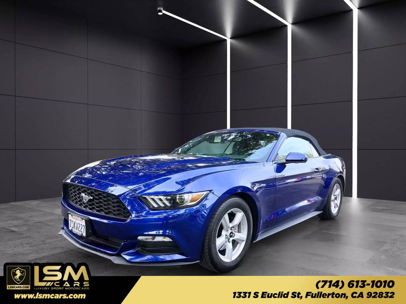 2016 Ford Mustang V6 — Convertible — 44,400 mi — Fullerton, CA