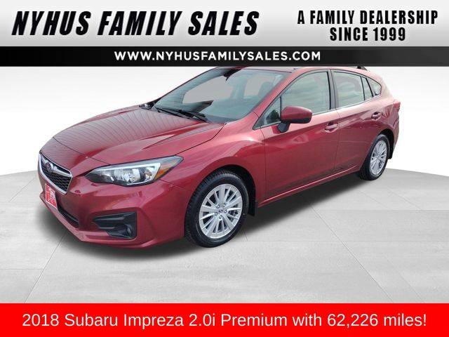 2018 Subaru Impreza 2.0i Premium — Hatchback — 62,226 mi — Perham, MN