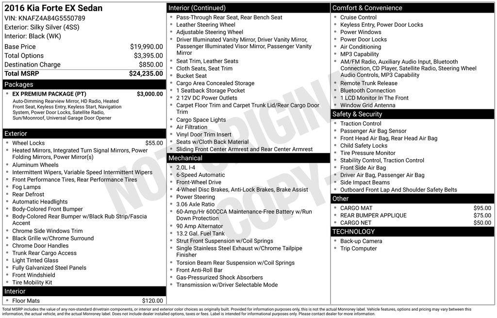 2016 Kia Forte EX — Sedan — 139,548 mi — Clinton Township, MI