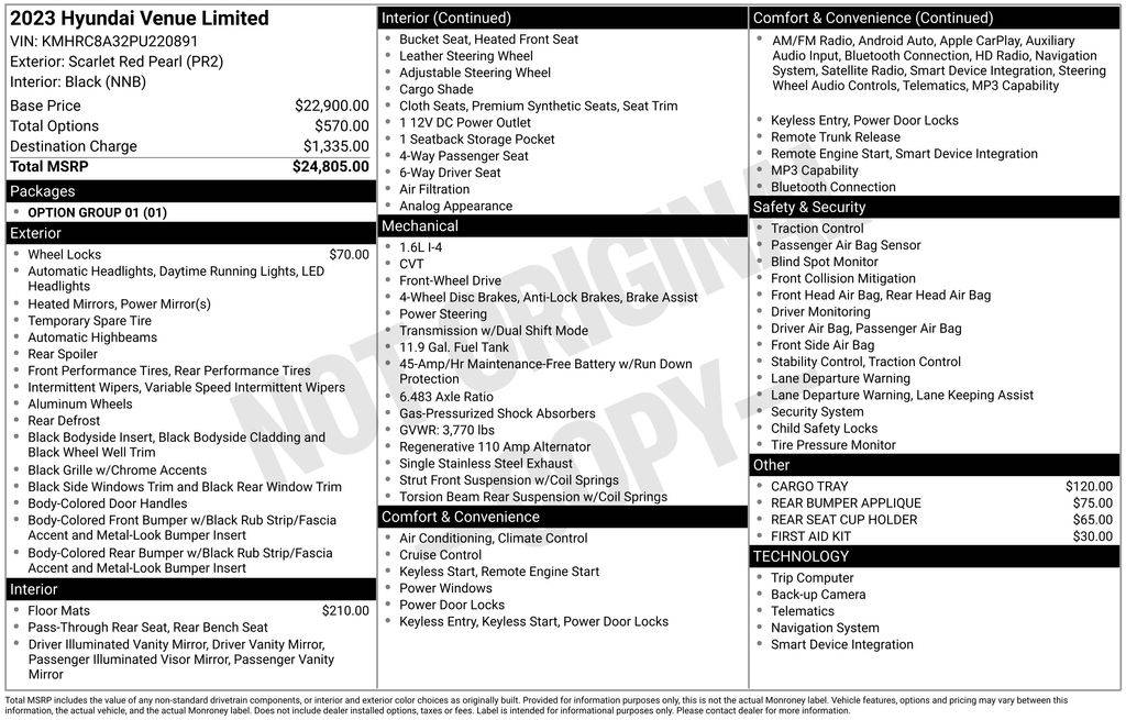 2023 Hyundai Venue Limited — SUV — 67,895 mi — Clinton Township, MI