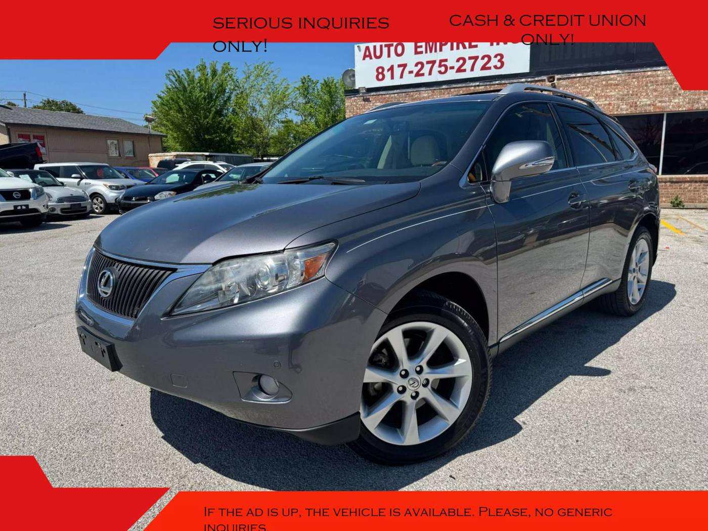 2012 Lexus RX RX 350 — SUV — 122,671 mi — Arlington, TX