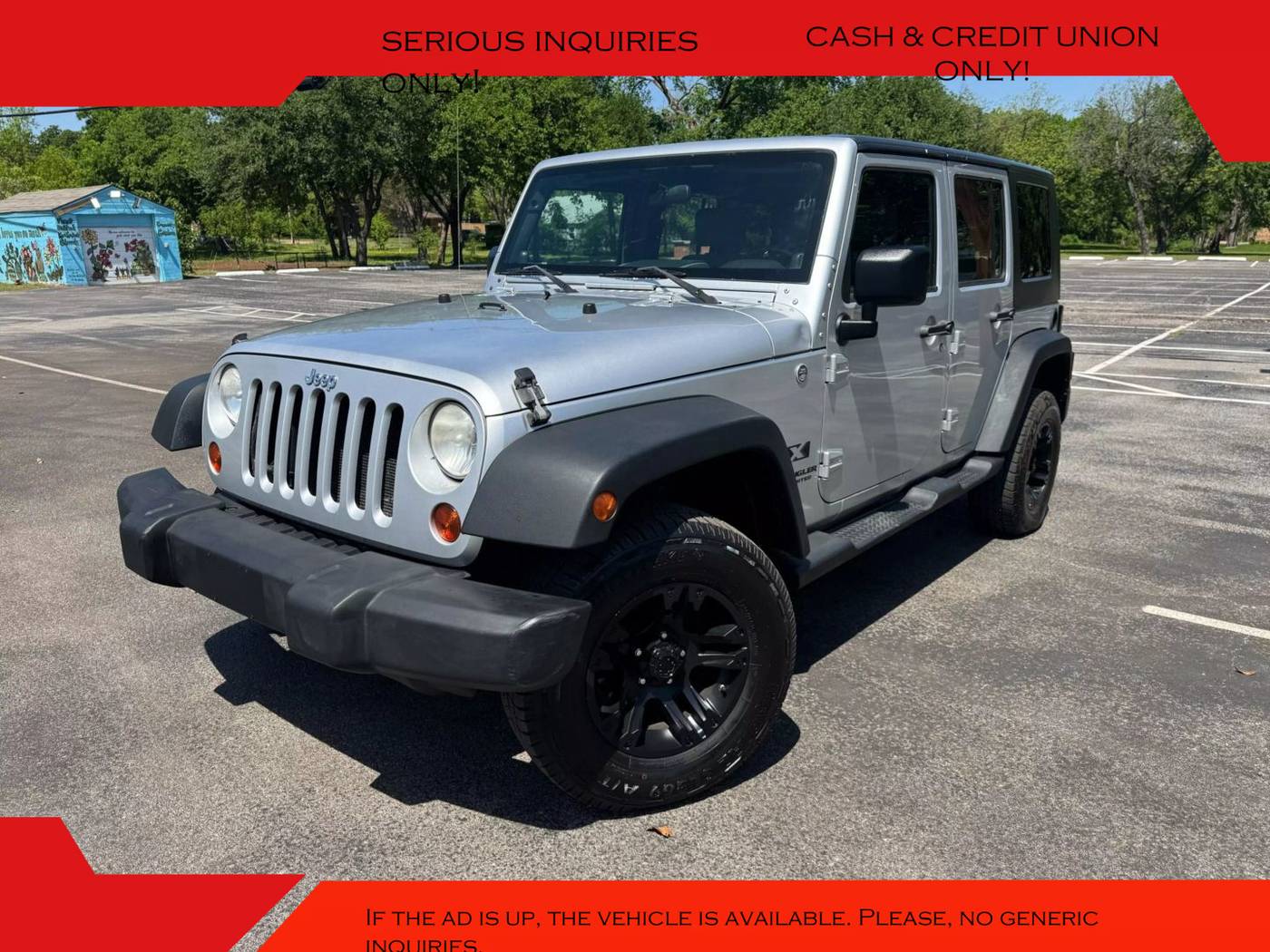 2009 Jeep Wrangler X — SUV — 102,358 mi — Arlington, TX
