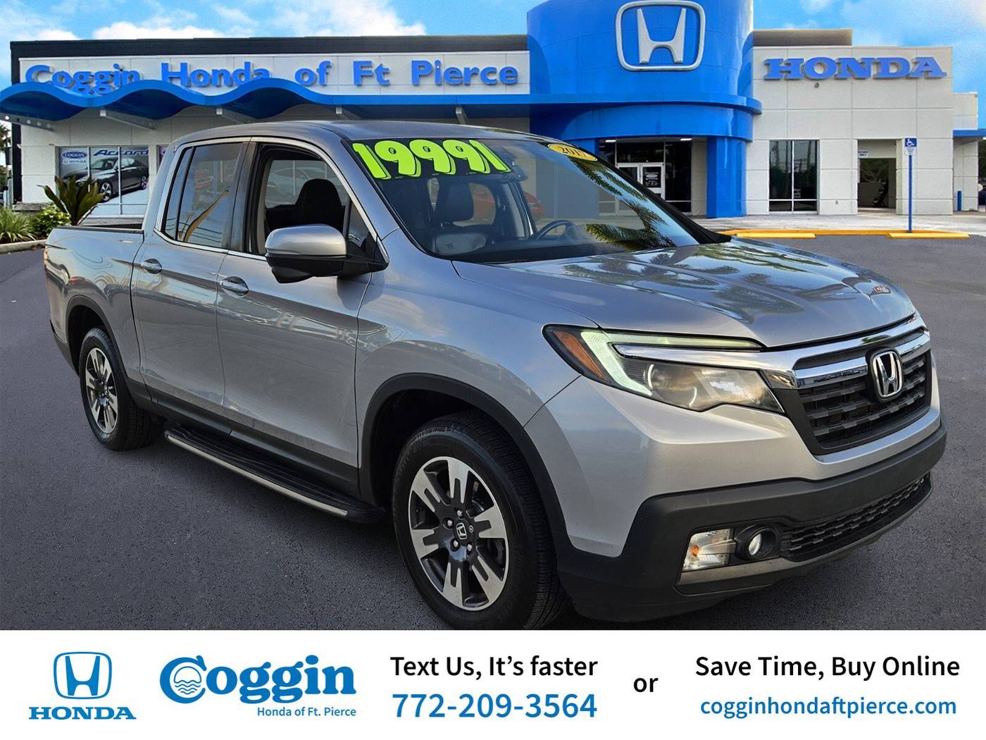2017 Honda Ridgeline RTL-T — Pickup Truck — 119,539 mi — Fort Pierce, FL