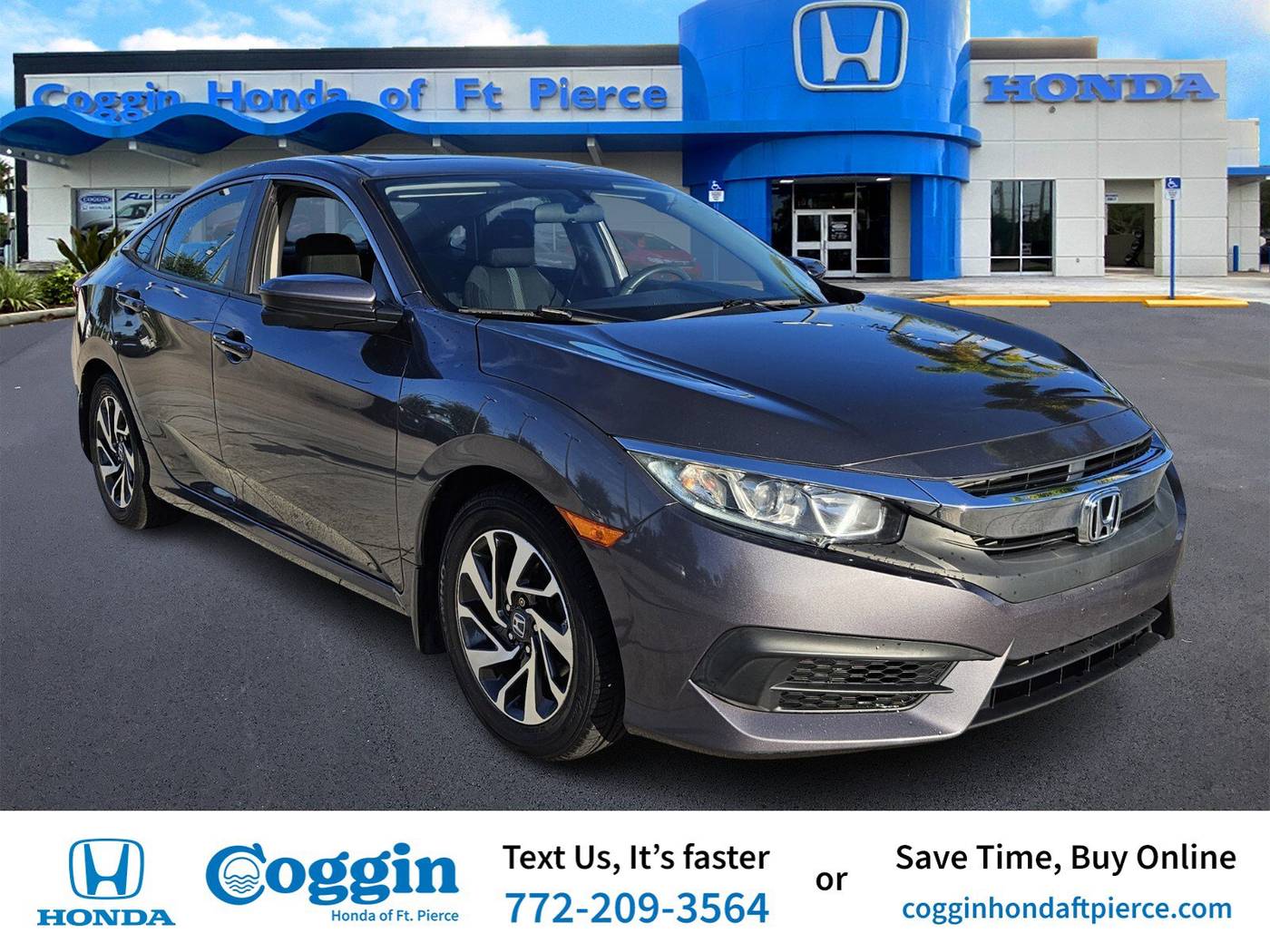 2016 Honda Civic EX — Sedan — 75,160 mi — Fort Pierce, FL