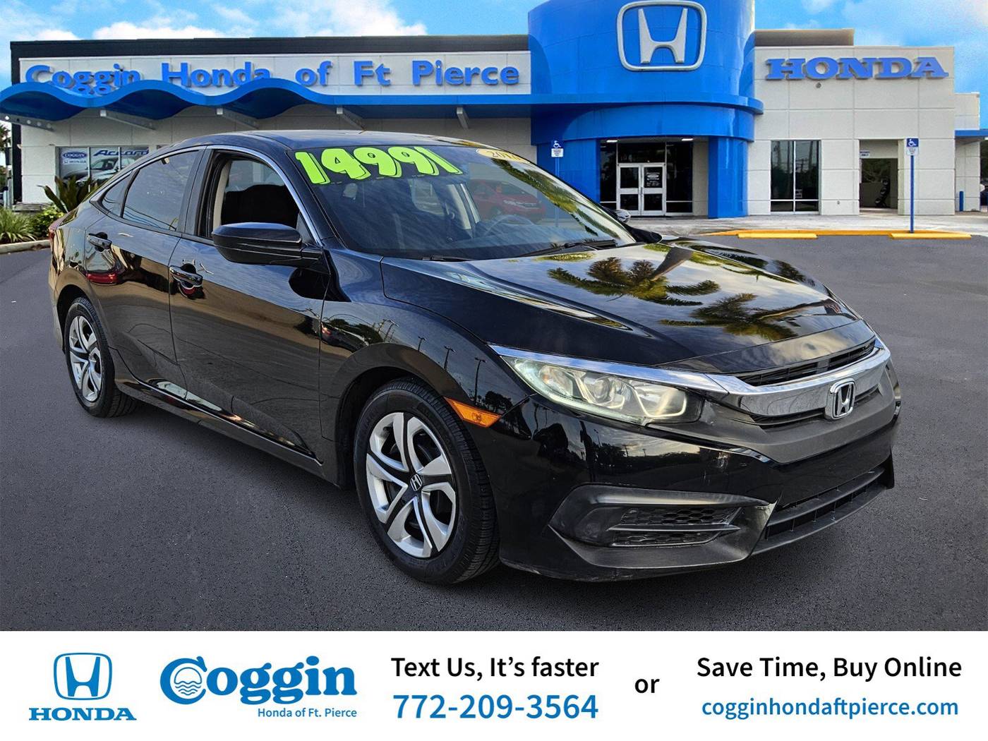 2016 Honda Civic LX — Sedan — 80,666 mi — Fort Pierce, FL