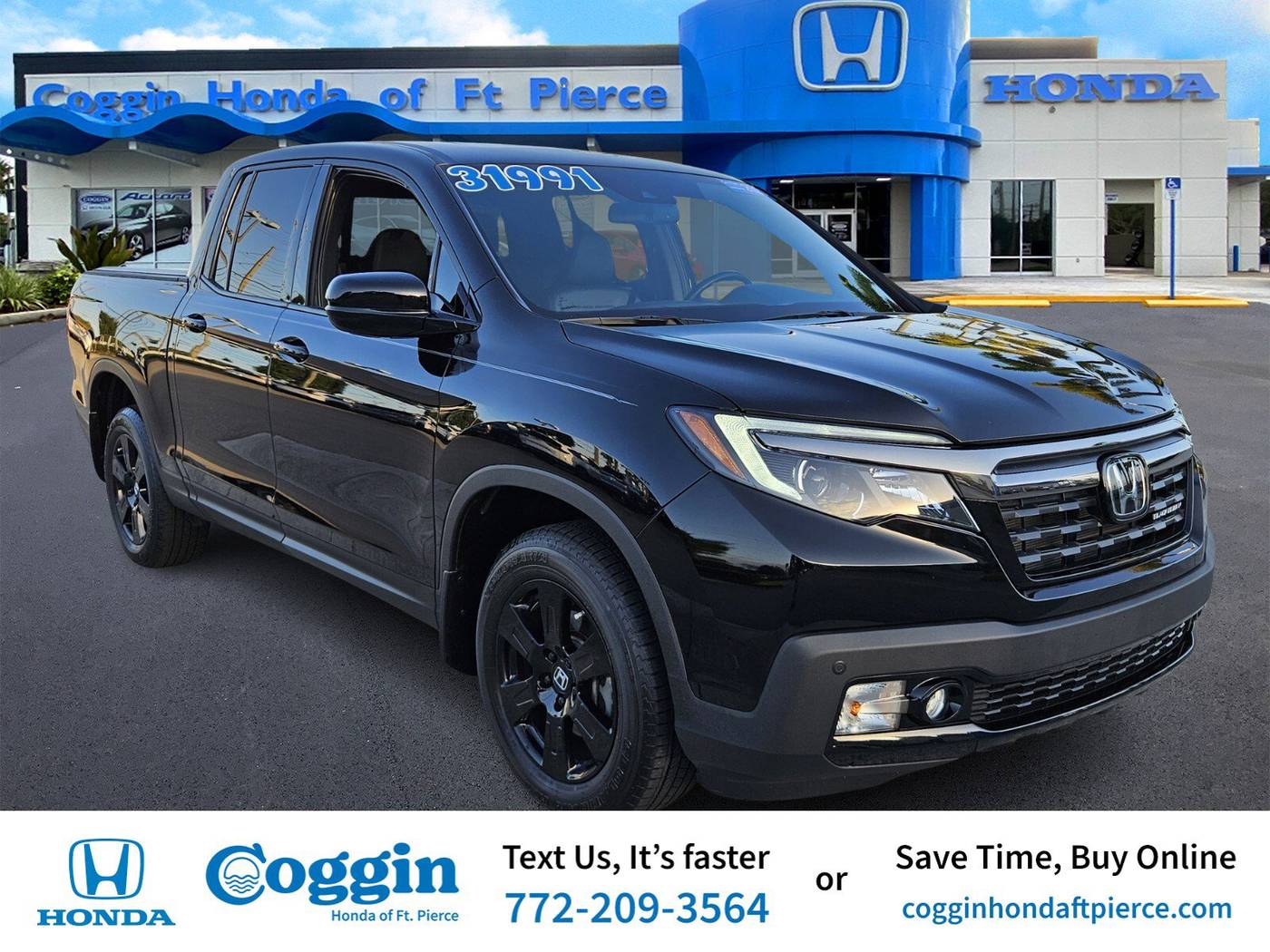 2020 Honda Ridgeline Black Edition — Pickup Truck — 35,003 mi — Fort Pierce, FL