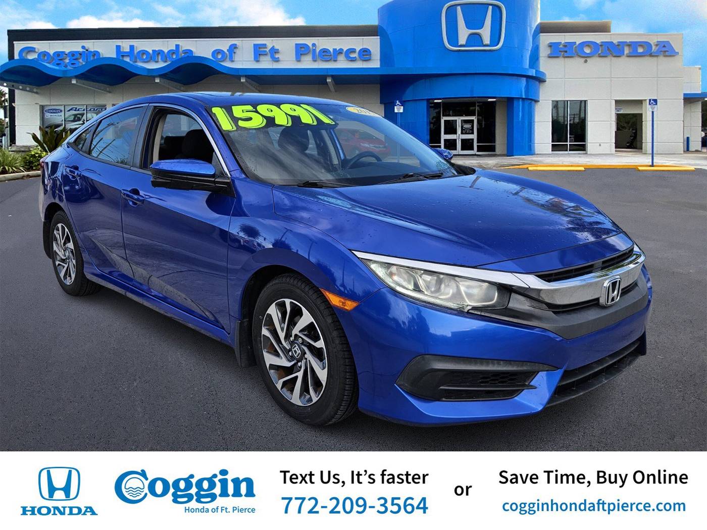 2017 Honda Civic EX — Sedan — 84,791 mi — Fort Pierce, FL