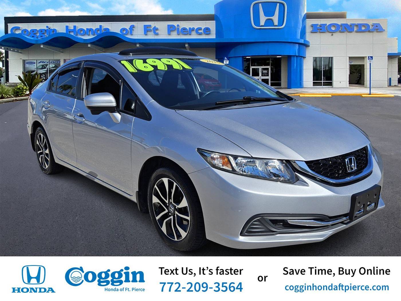 2015 Honda Civic EX — Sedan — 40,046 mi — Fort Pierce, FL