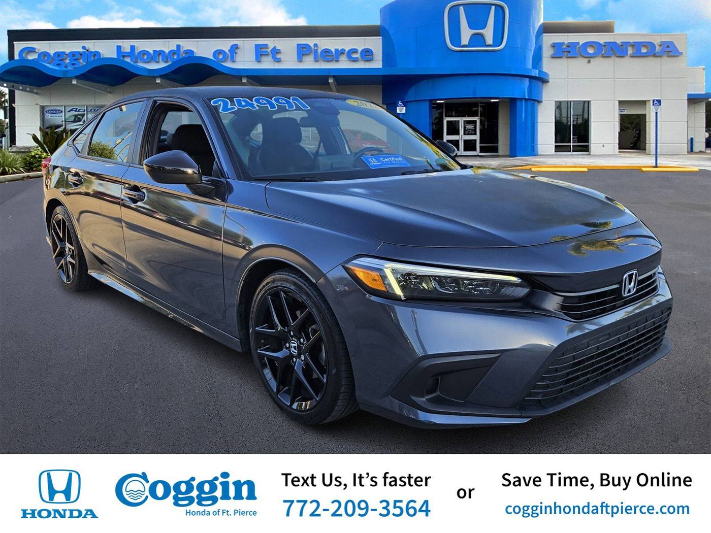 2022 Honda Civic Sport — Sedan — 45,627 mi — Fort Pierce, FL