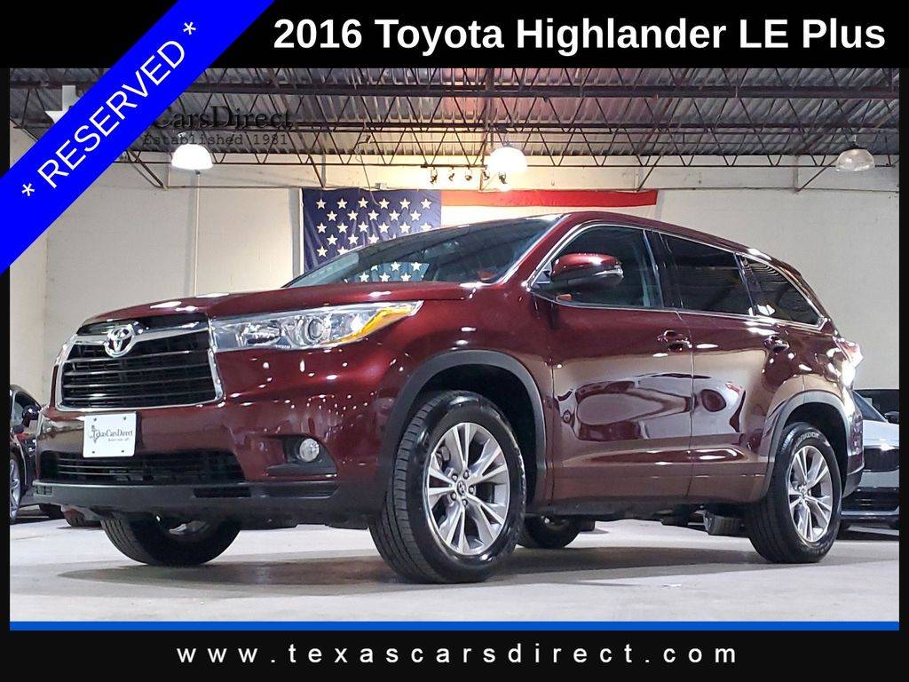 2016 Toyota Highlander LE Plus — SUV — 63,074 mi — Dallas, TX