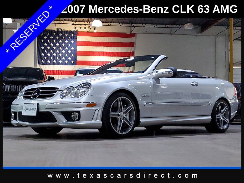 2007 Mercedes-Benz CLK CLK 63 AMG — Convertible — 32,317 mi — Dallas, TX