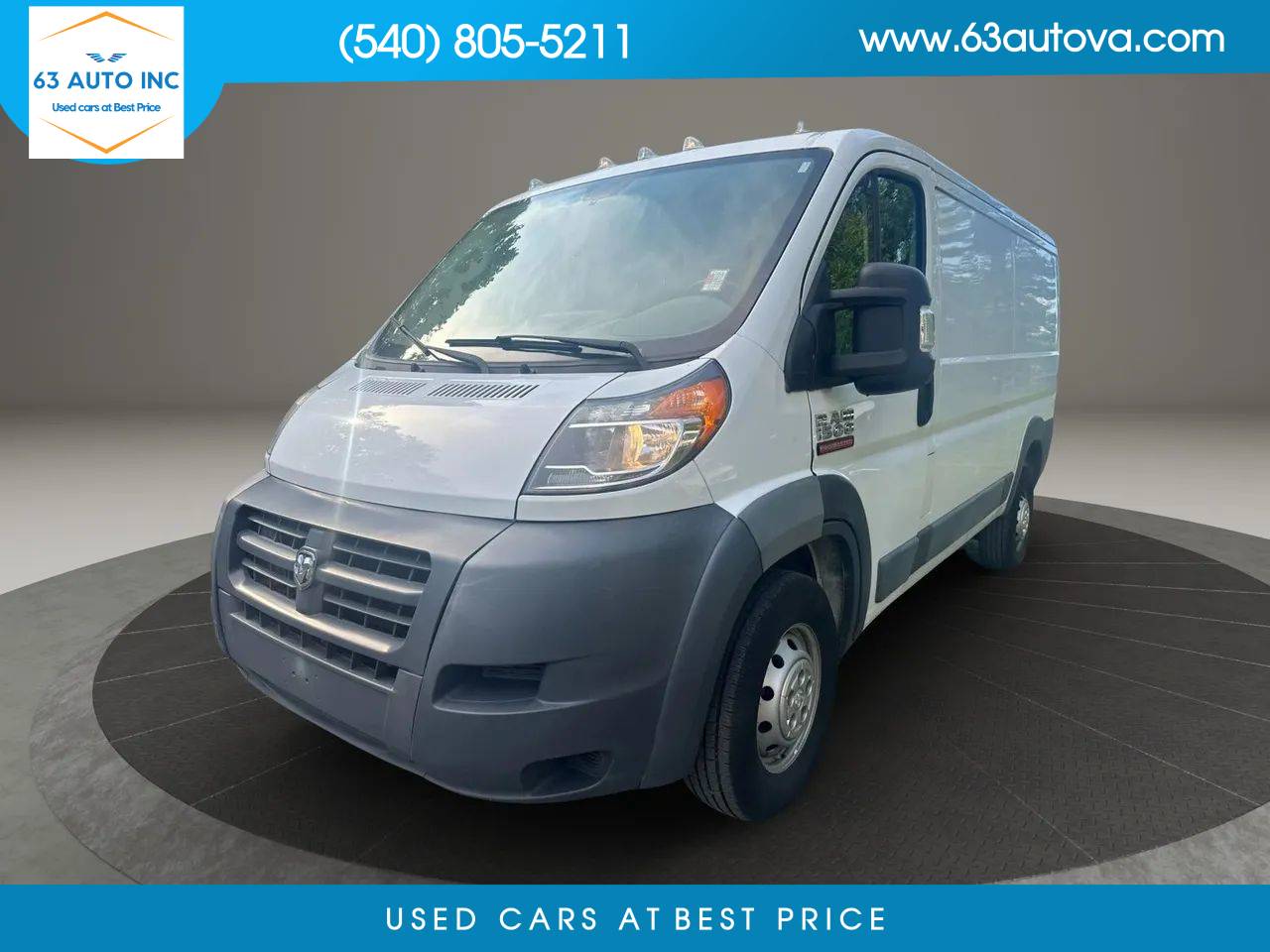 2017 Ram ProMaster Cargo Van 1500 — Cargo Van — 101,536 mi — Spotsylvania, VA