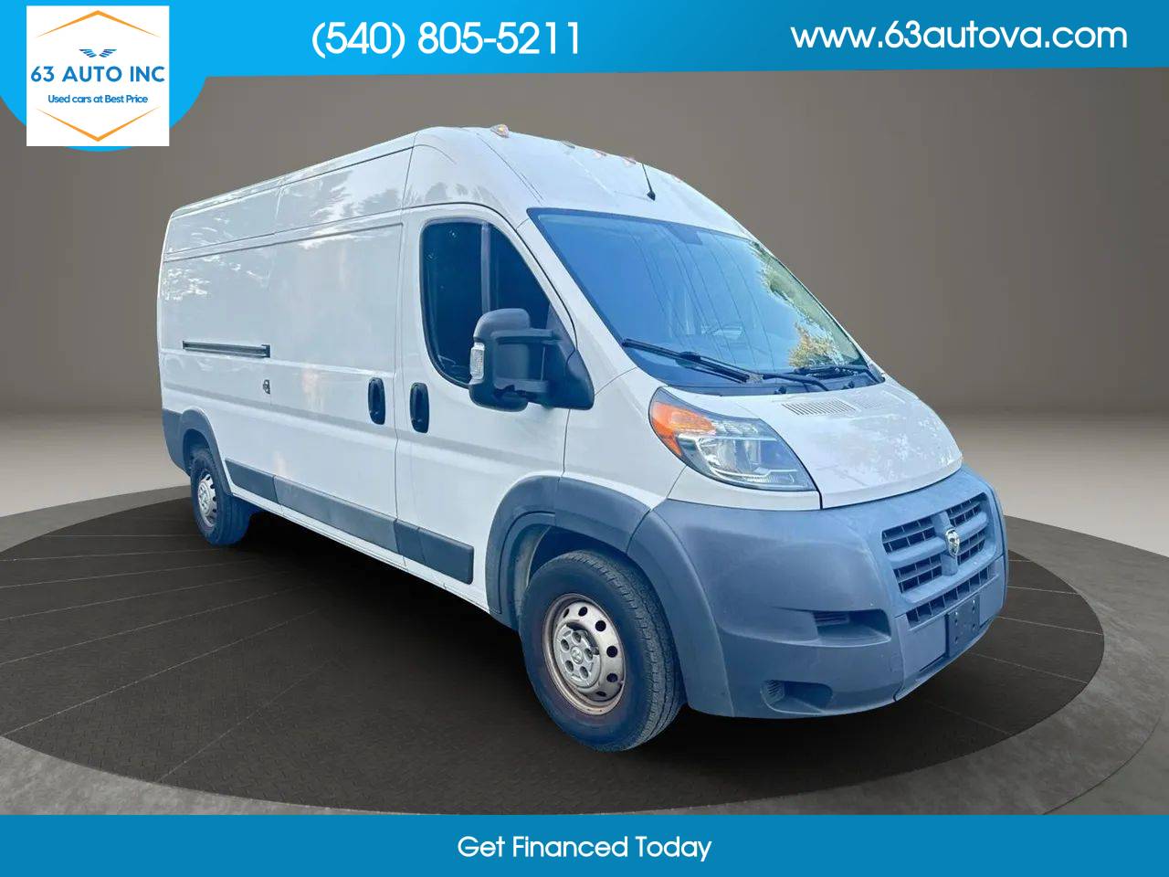 2017 Ram ProMaster Cargo Van 2500 — Cargo Van — 173,992 mi — Spotsylvania, VA