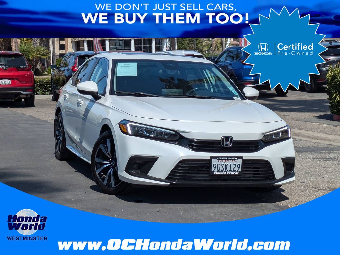 2023 Honda Civic EX — Sedan — 25,744 mi — Westminster, CA
