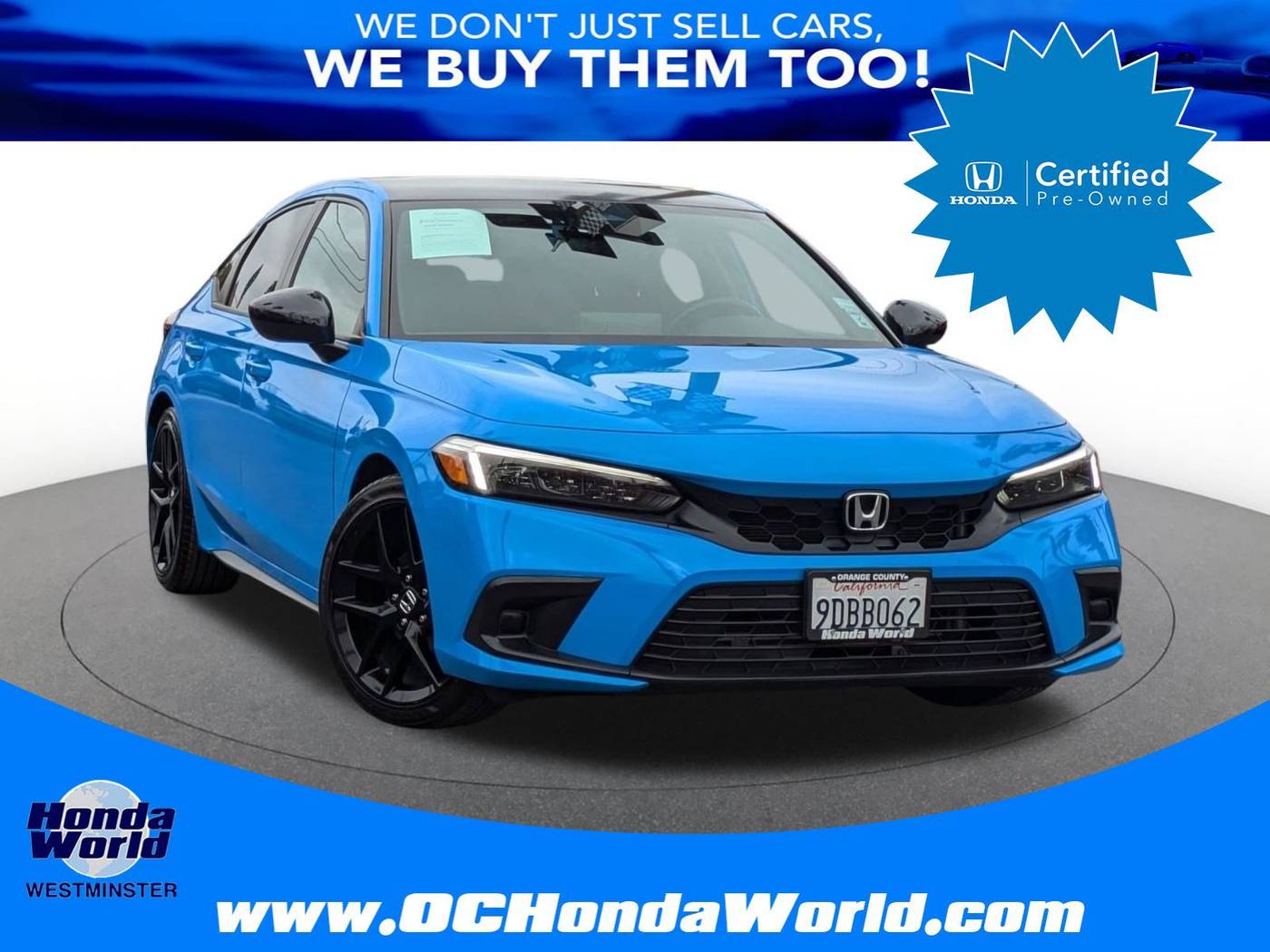 2022 Honda Civic Sport — Hatchback — 27,278 mi — Westminster, CA