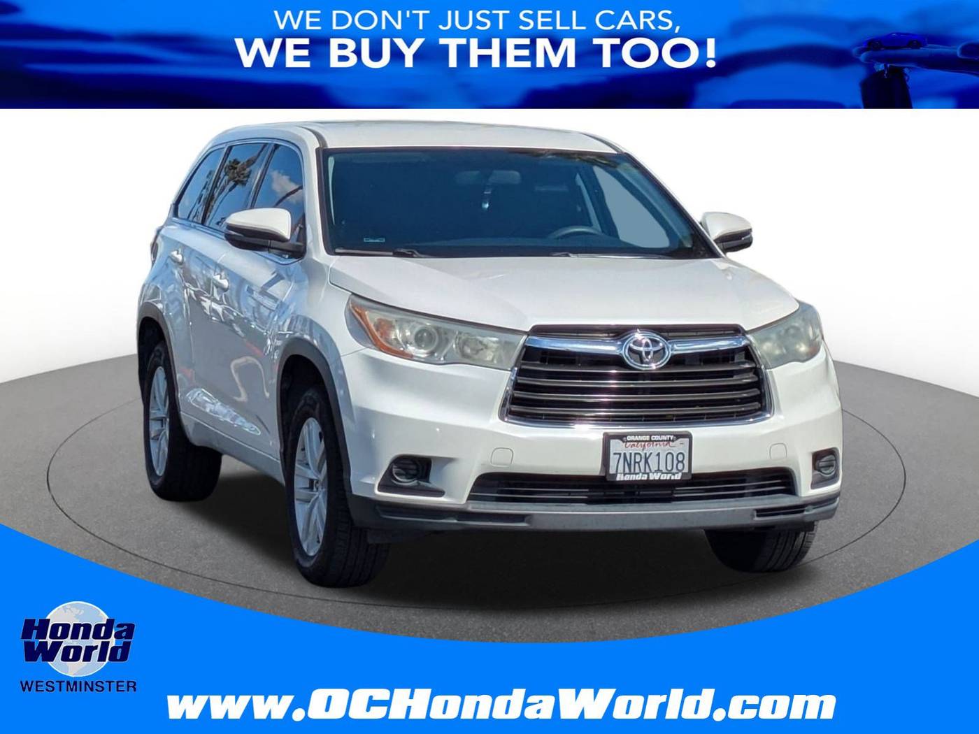 2015 Toyota Highlander LE — SUV — 134,456 mi — Westminster, CA