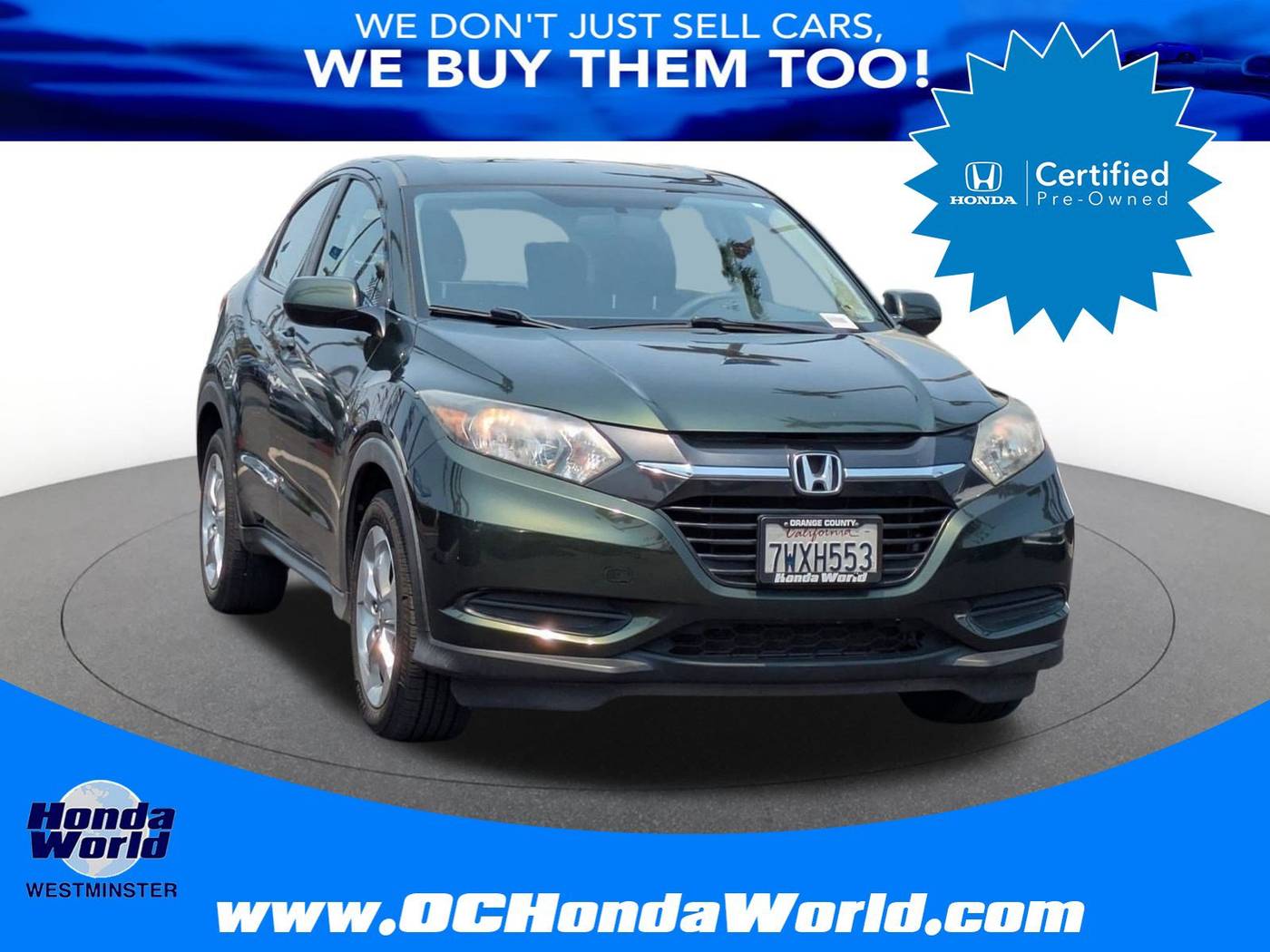 2016 Honda HR-V LX — SUV — 133,604 mi — Westminster, CA