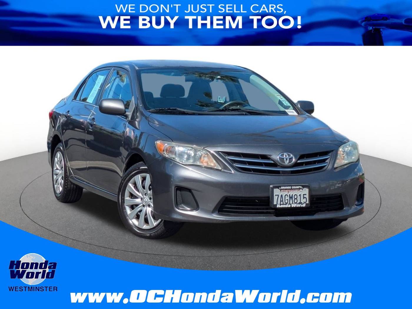 2013 Toyota Corolla LE — Sedan — 102,622 mi — Westminster, CA