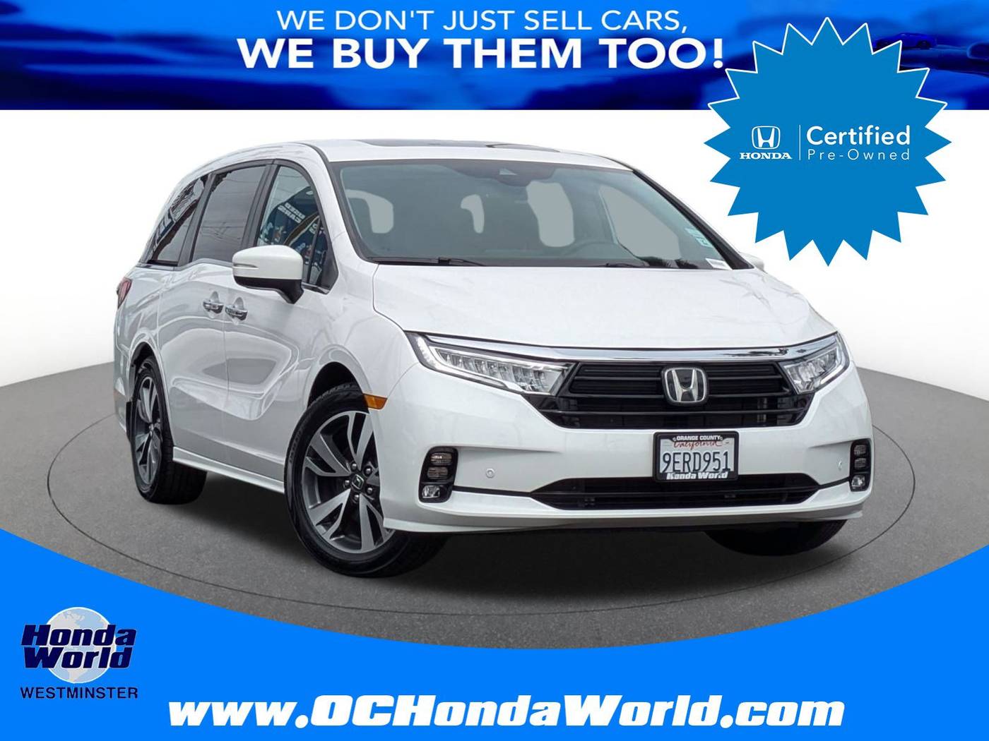 2023 Honda Odyssey Touring — Minivan — 25,823 mi — Westminster, CA