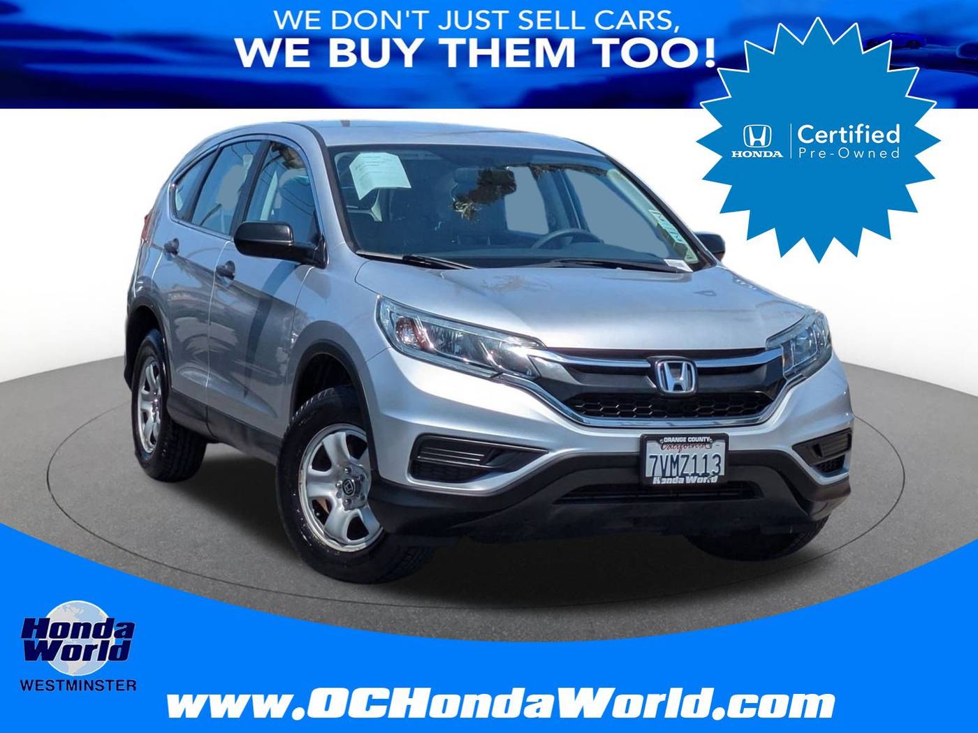 2016 Honda CR-V LX — SUV — 104,250 mi — Westminster, CA