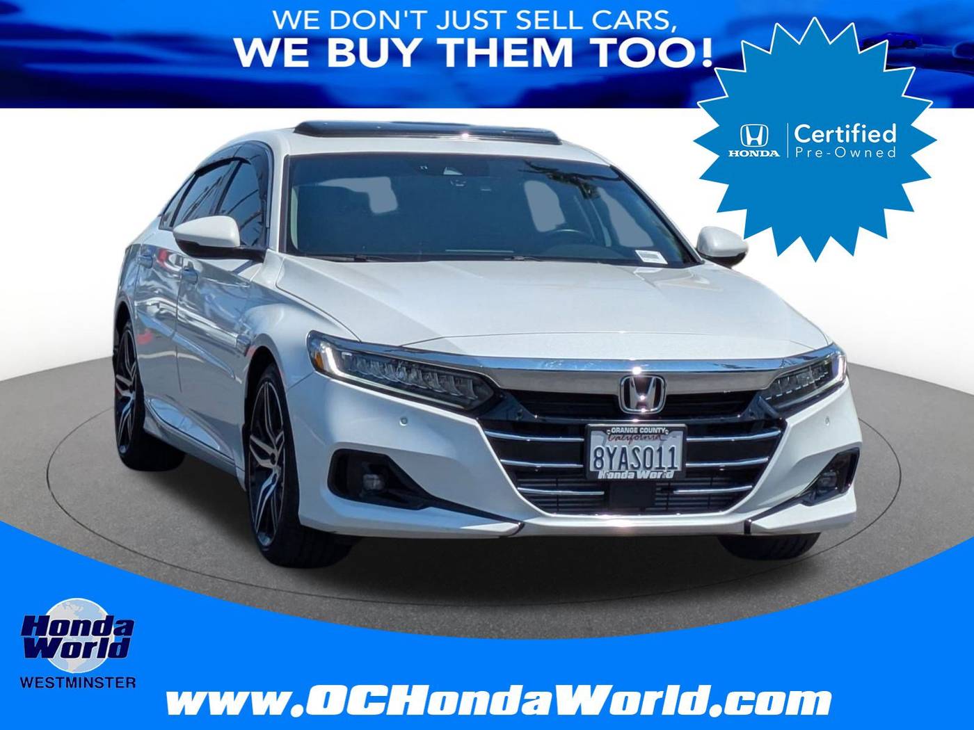 2021 Honda Accord Touring — Sedan — 14,279 mi — Westminster, CA