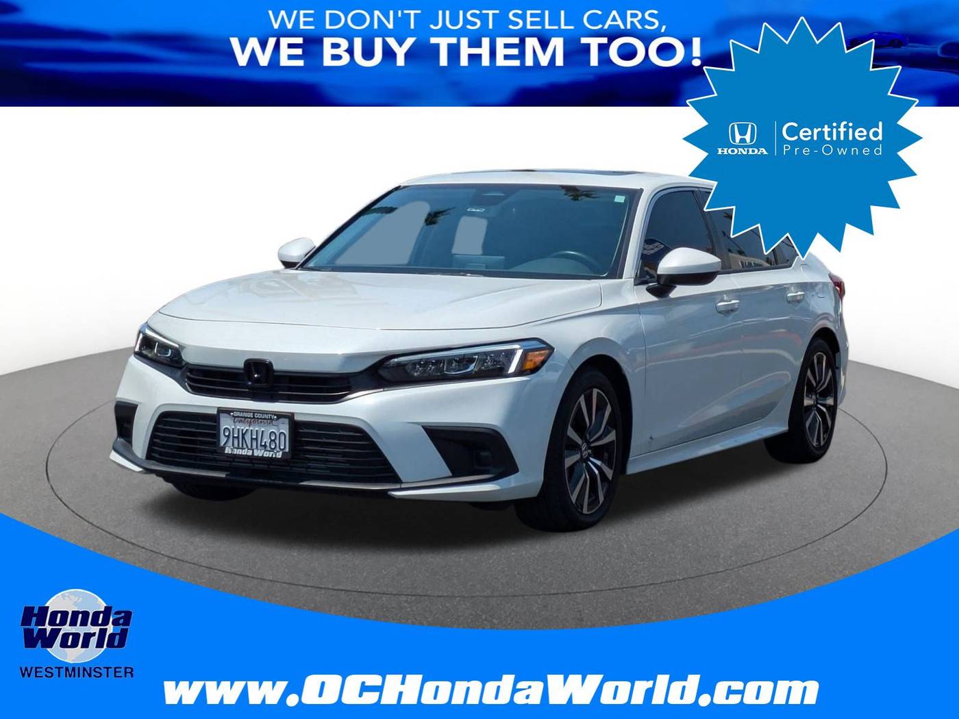 2023 Honda Civic EX — Sedan — 22,331 mi — Westminster, CA